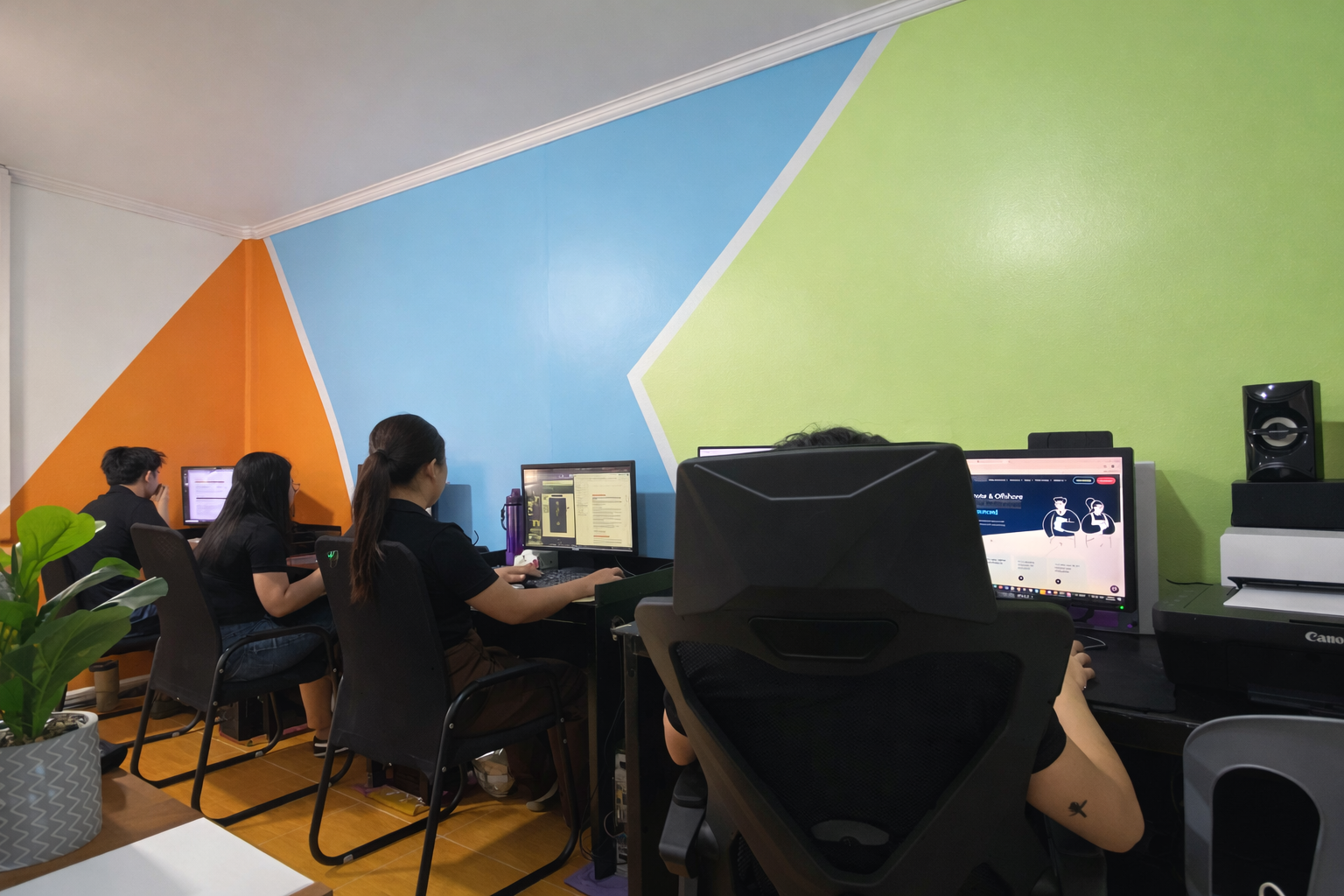 DCOC team working together